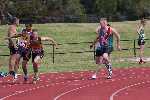 Peter to Todd at the second change-over of the 4 x 100m