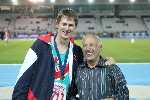 Glen and John after Glen's Bronze in the Long Jump