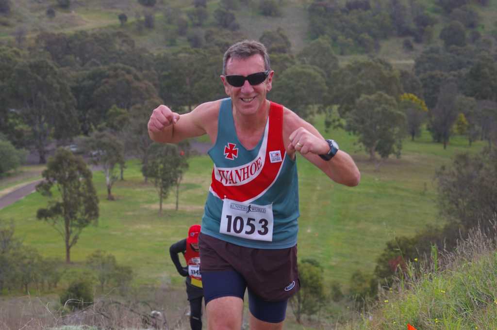 John celebrates after conquering the 'Col de Brimbank'