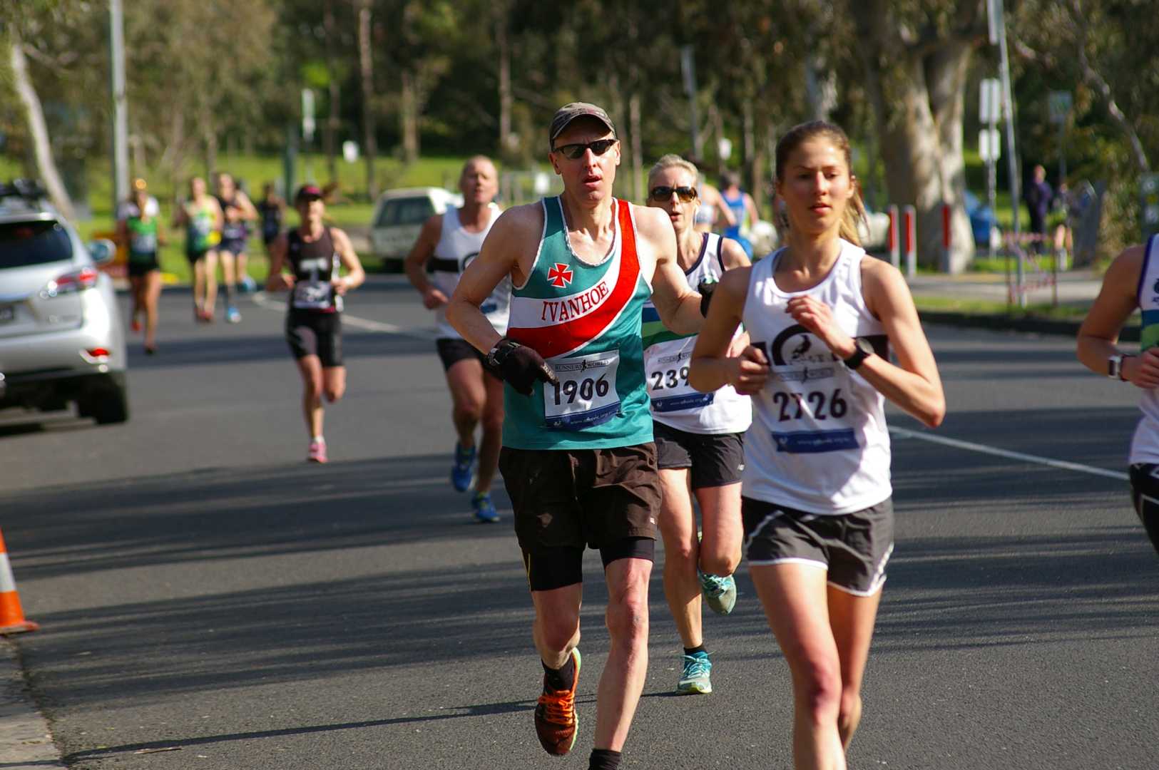 James close to the finish