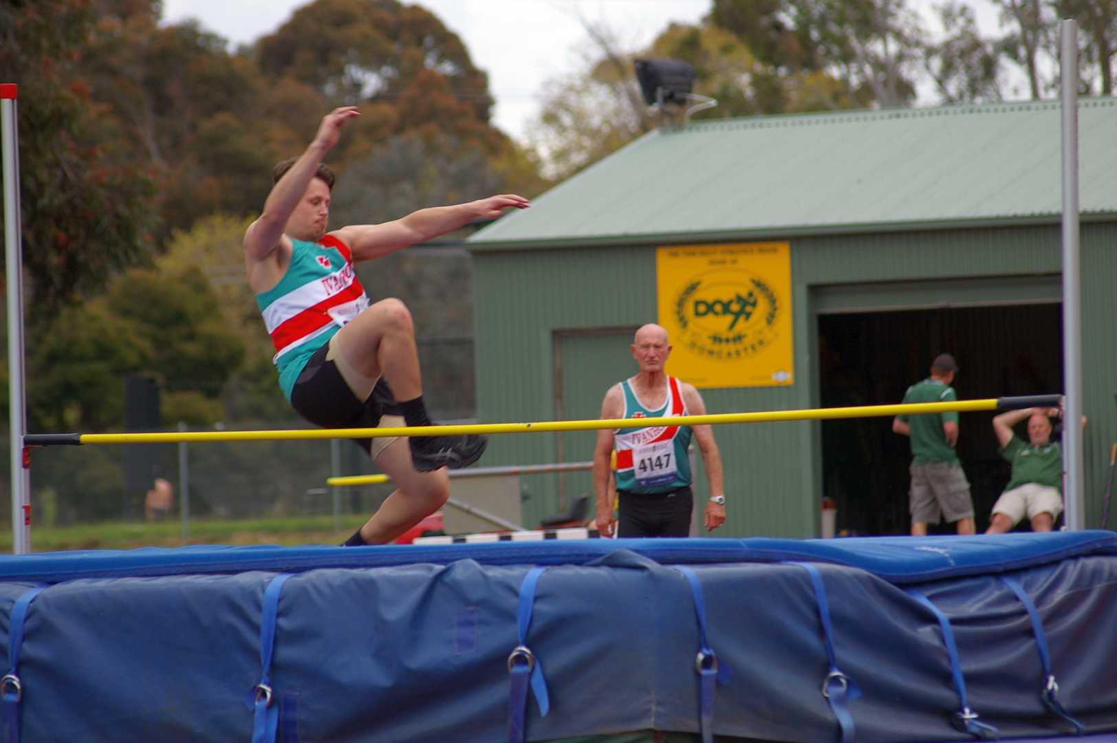 Phil doing the High Jump