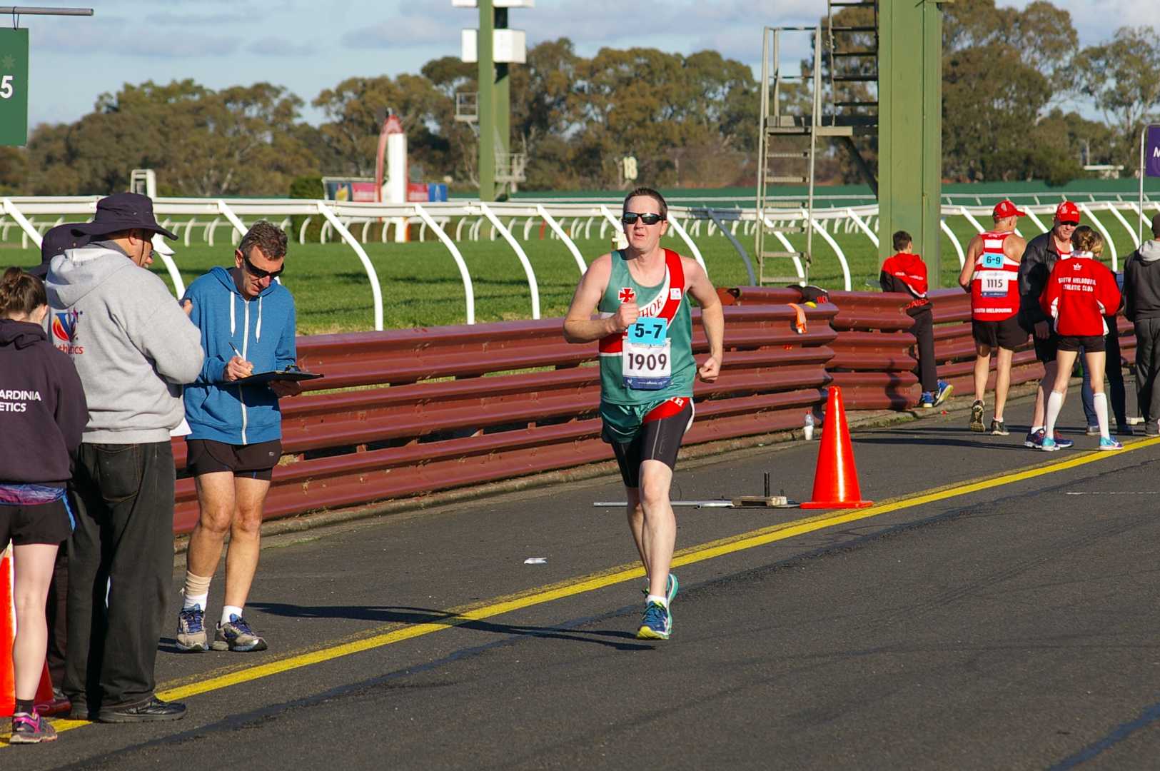 Chris approaching the finish line