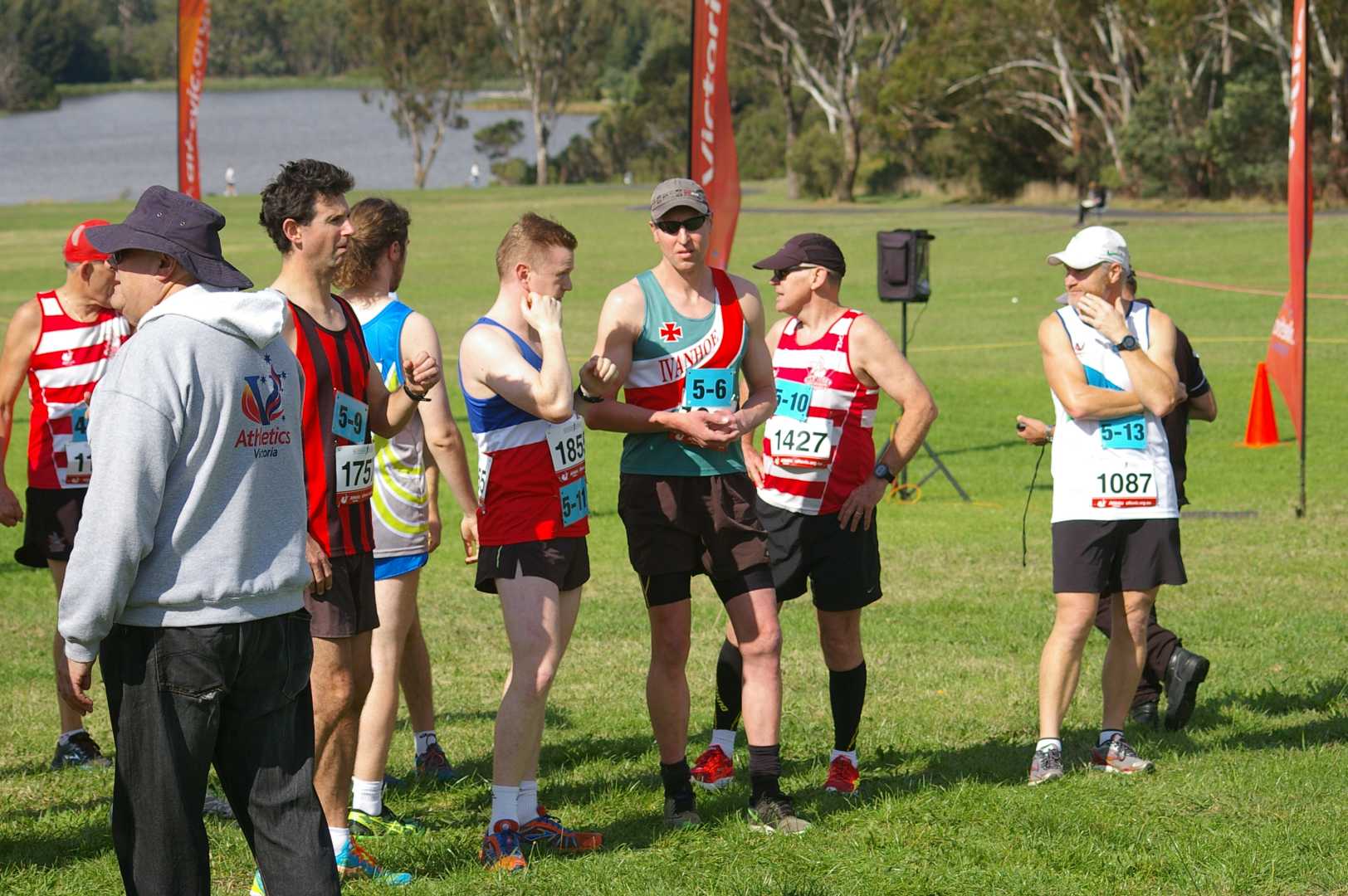 James lining up on the start line