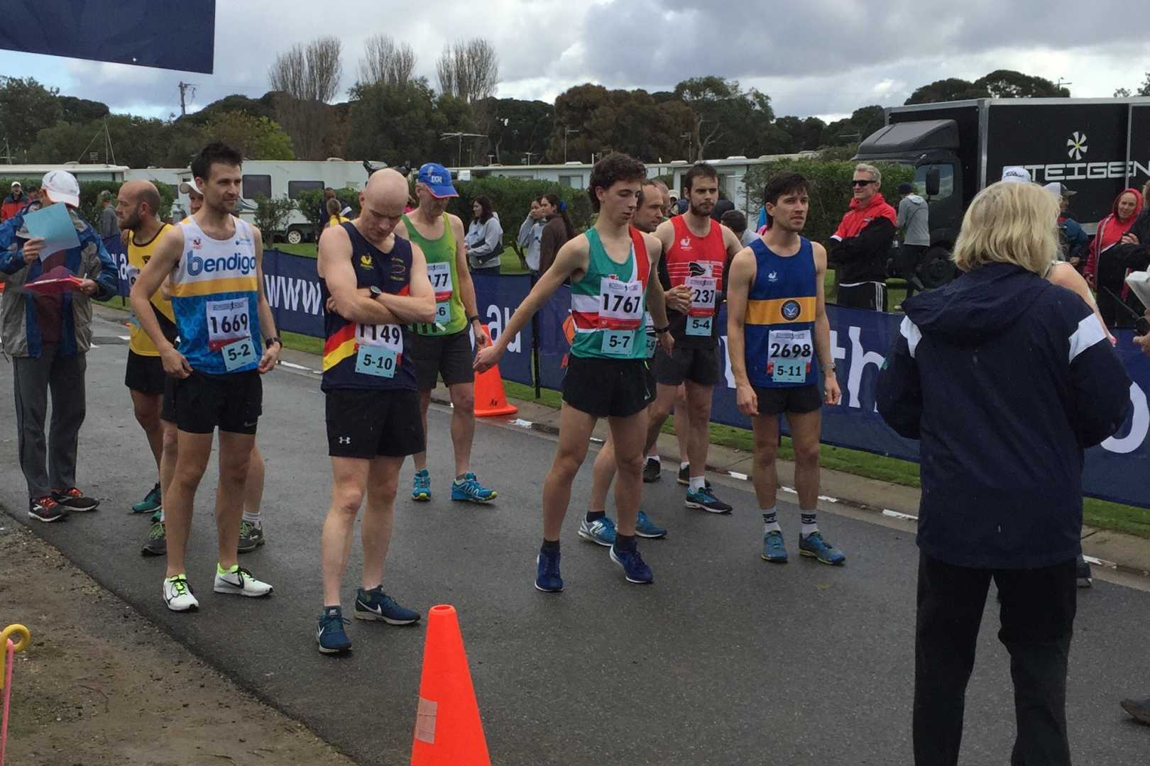 David raring to go at the Division 5 start line