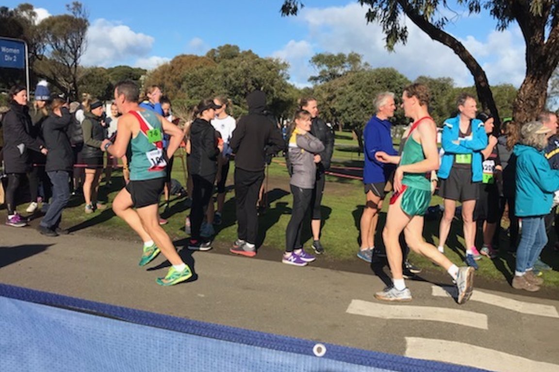 John heading off on his 7.2km leg